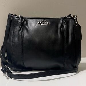 Coach Colette Black Leather Crossbody Bag